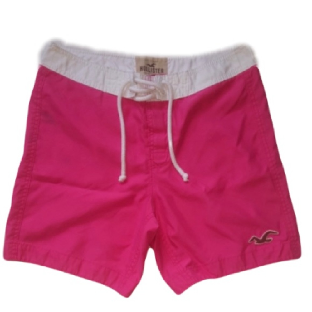 Pink Hollister Boardshorts with White Trim Size Small